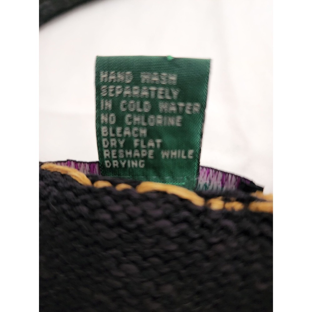 A.J. Tremont Unisex Vintage Silk Cotton Pullover Knit Sweater Black/Multi Large - Picture 5 of 8